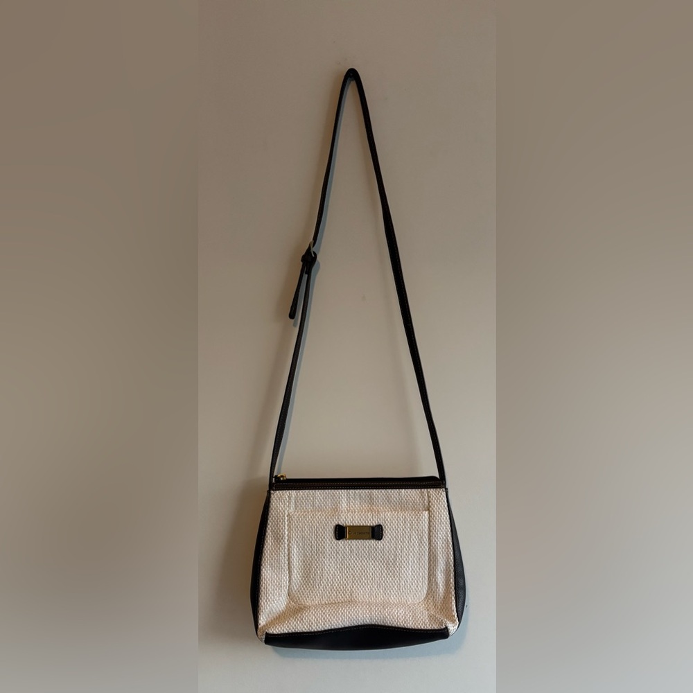 Liz Claiborne Black and Cream Crossbody Bag